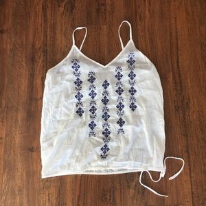 Loft sheer embroidered cami